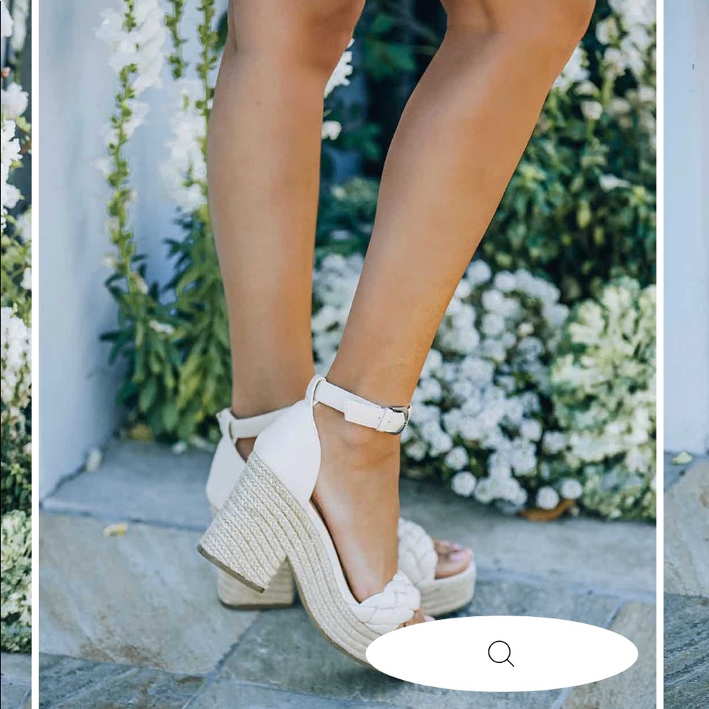 VICI Collection - ROCCIO BRAIDED PLATFORM ESPADRILLE SANDAL - BEIGE 8.5